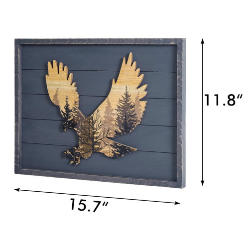 Millwood Pines Forest Eagle Wood Wall Decor & Reviews Wayfair